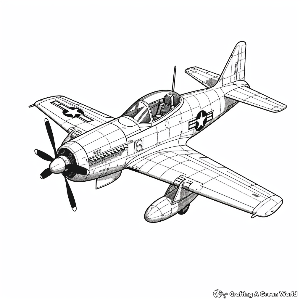 Realistic fighter jet coloring pages