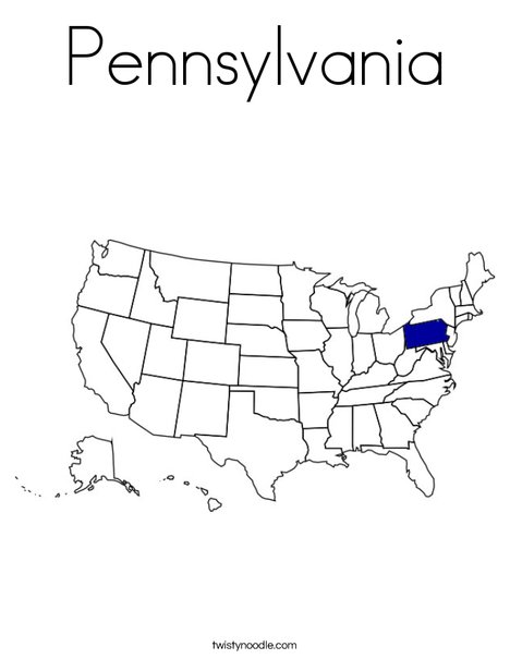 Pennsylvania coloring page