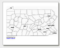 Printable pennsylvania maps state outline county cities