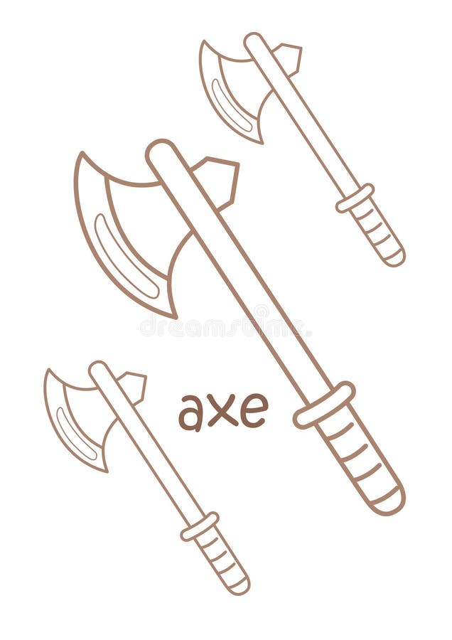 Axe coloring stock illustrations â axe coloring stock illustrations vectors clipart