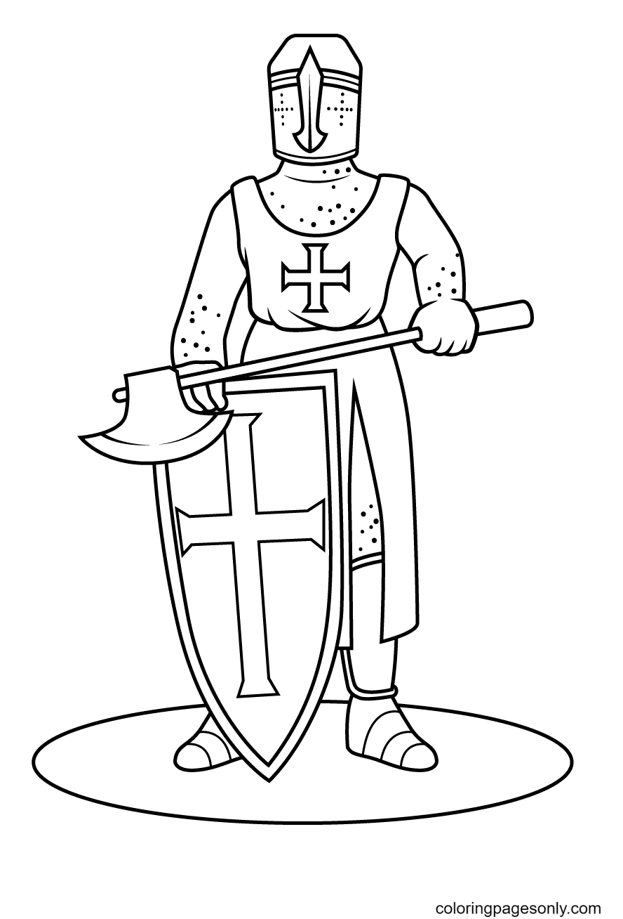 Knight coloring pages printable for free download