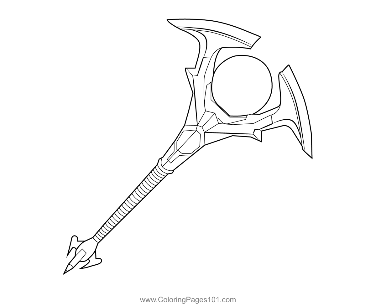 Oracle axe fortnite coloring page for kids