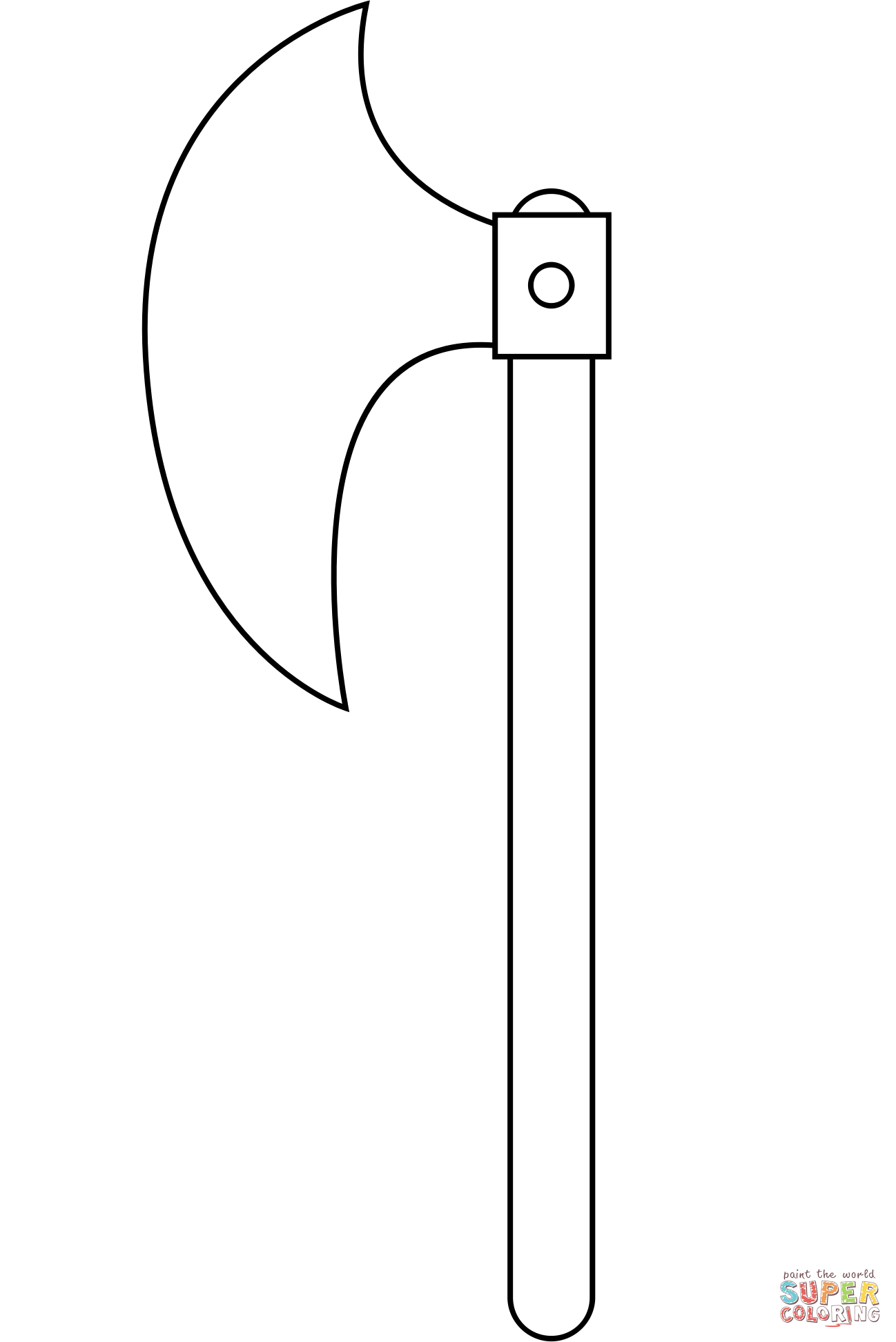 Battleaxe coloring page free printable coloring pages