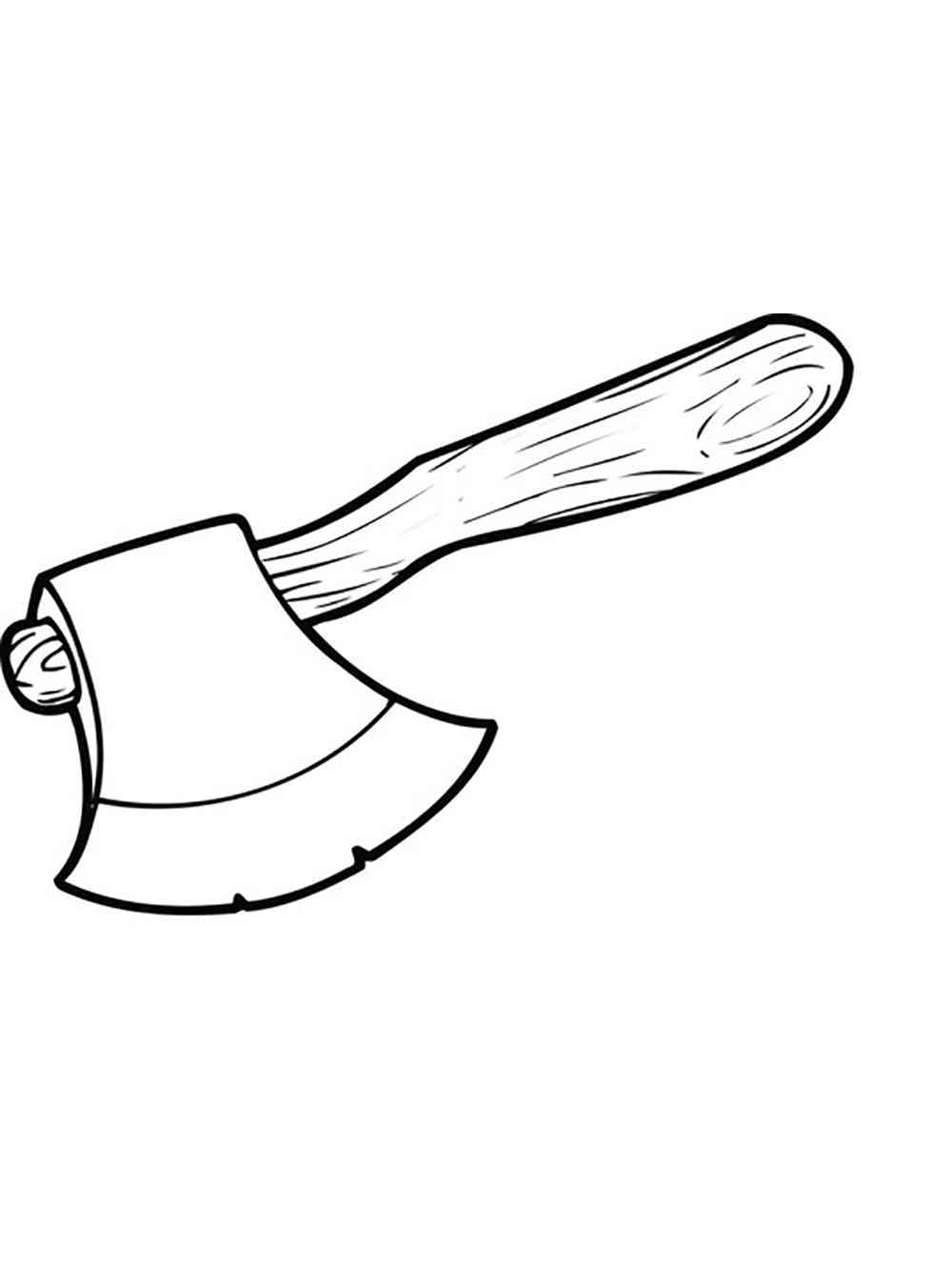 Axe coloring pages