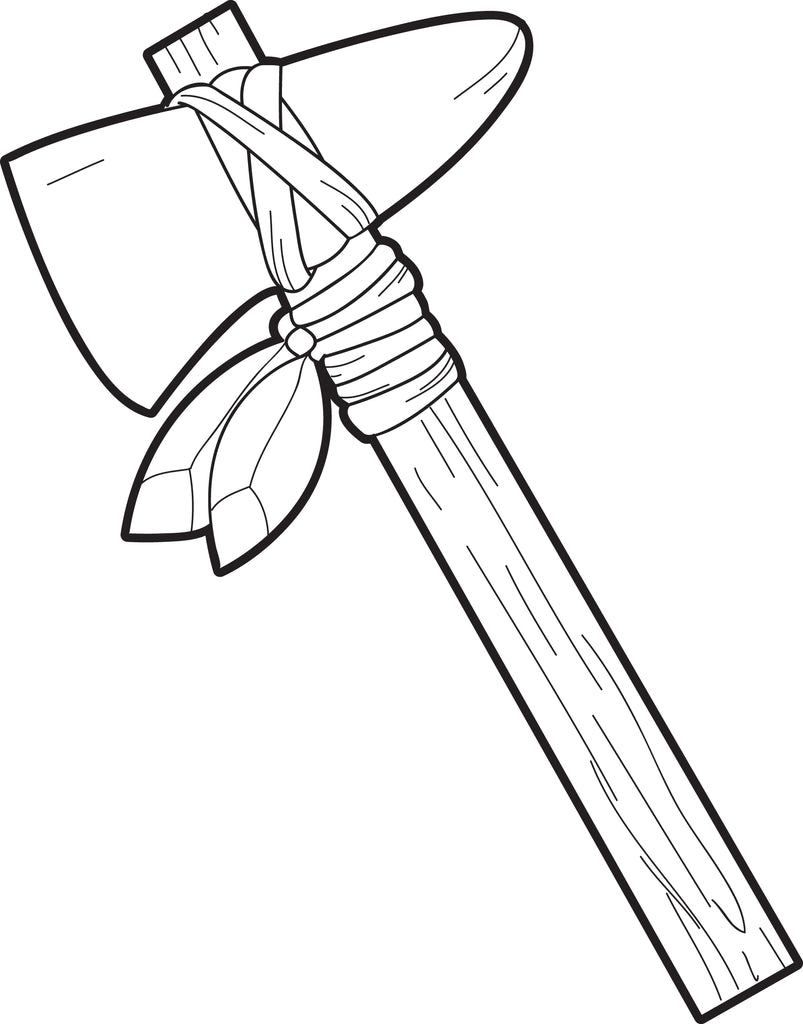 Printable ax coloring page for kids â