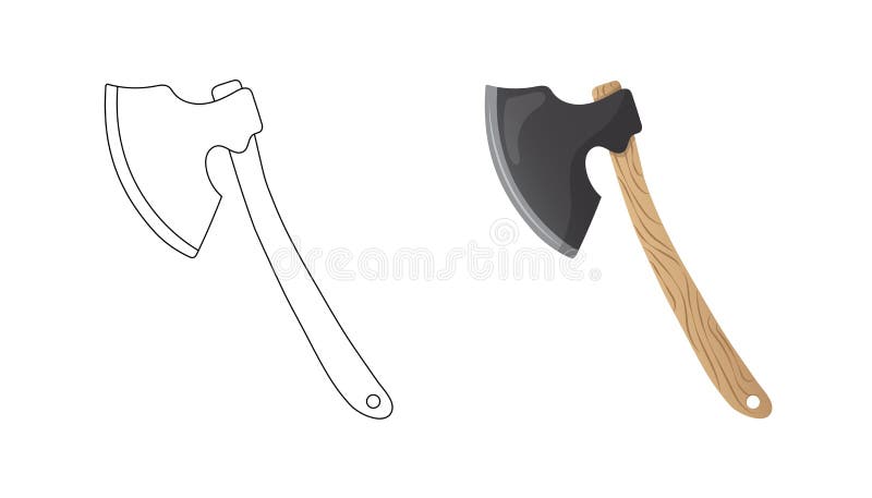 Axe coloring stock illustrations â axe coloring stock illustrations vectors clipart