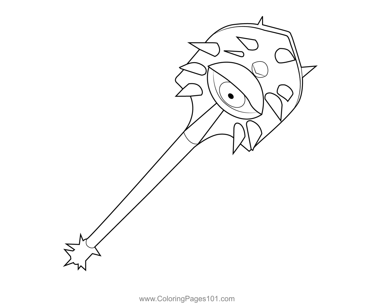 Vision axe fortnite coloring page for kids