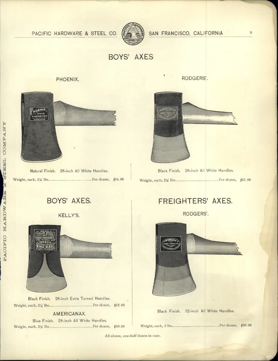 Ca paper ad pacific rodgers kelly axe axes broad california hunt white ship