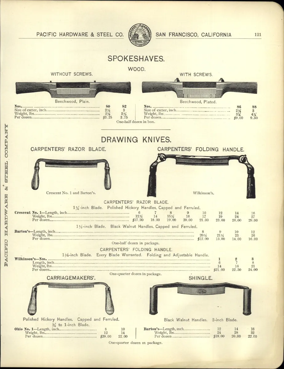 Ca paper ad pg cooper tools barrel maker shave croze howel axe inshave