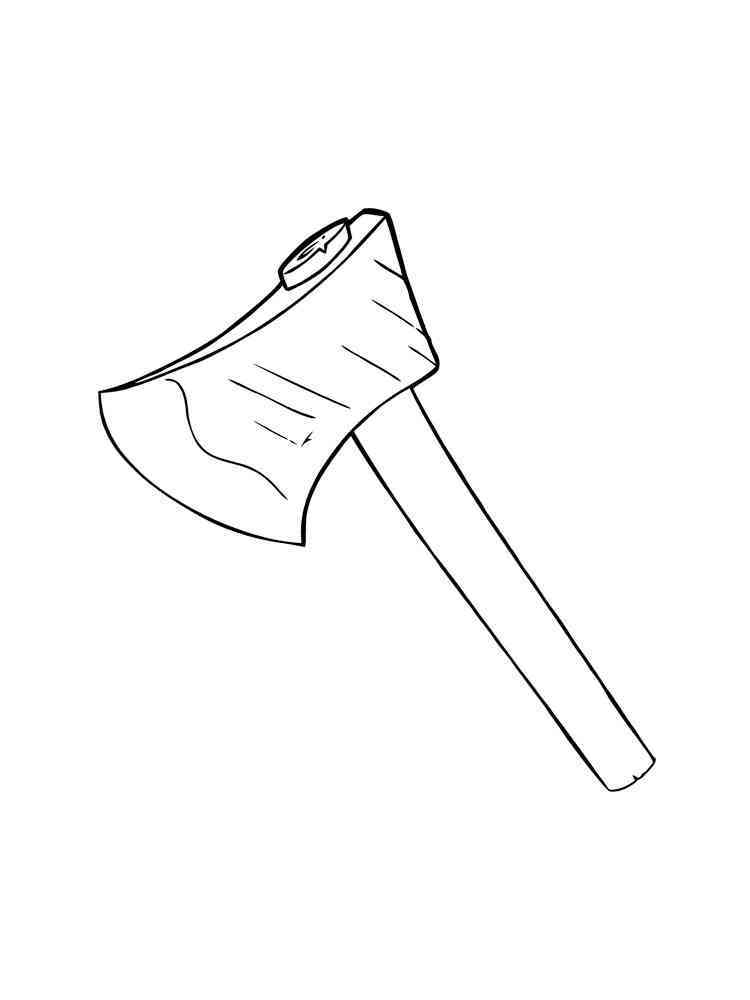 Axe coloring pages