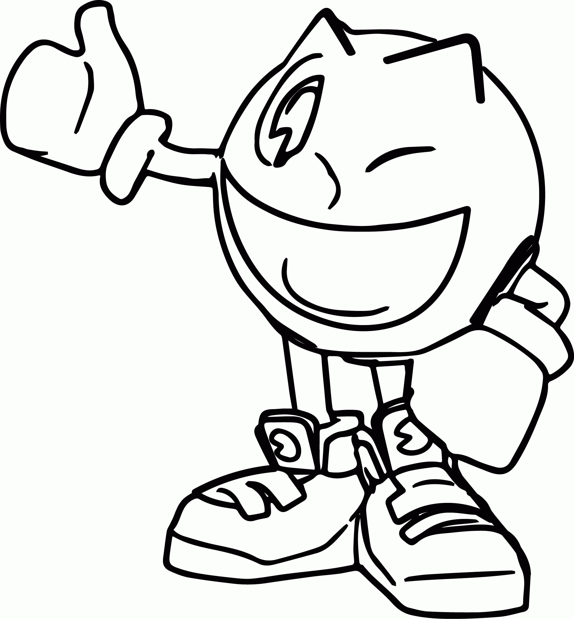 Pac man coloring page printable