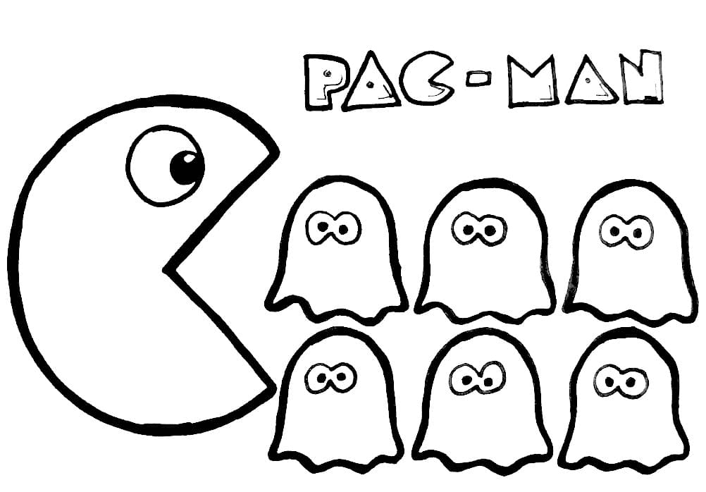 Pac man coloring pages