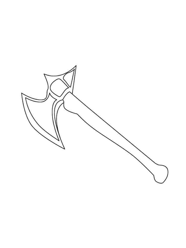 Axe coloring pages