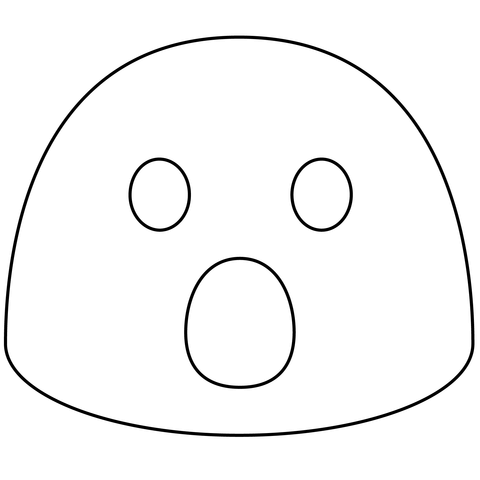 Face with open mouth emoji coloring page free printable coloring pages