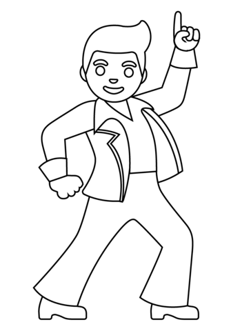 Man dancing emoji coloring page free printable coloring pages