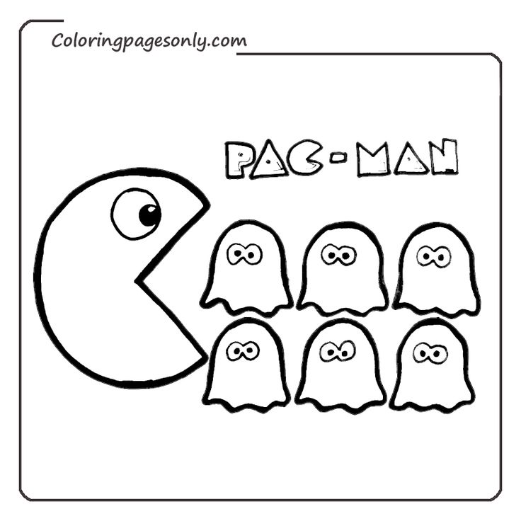 Pac man coloring pages