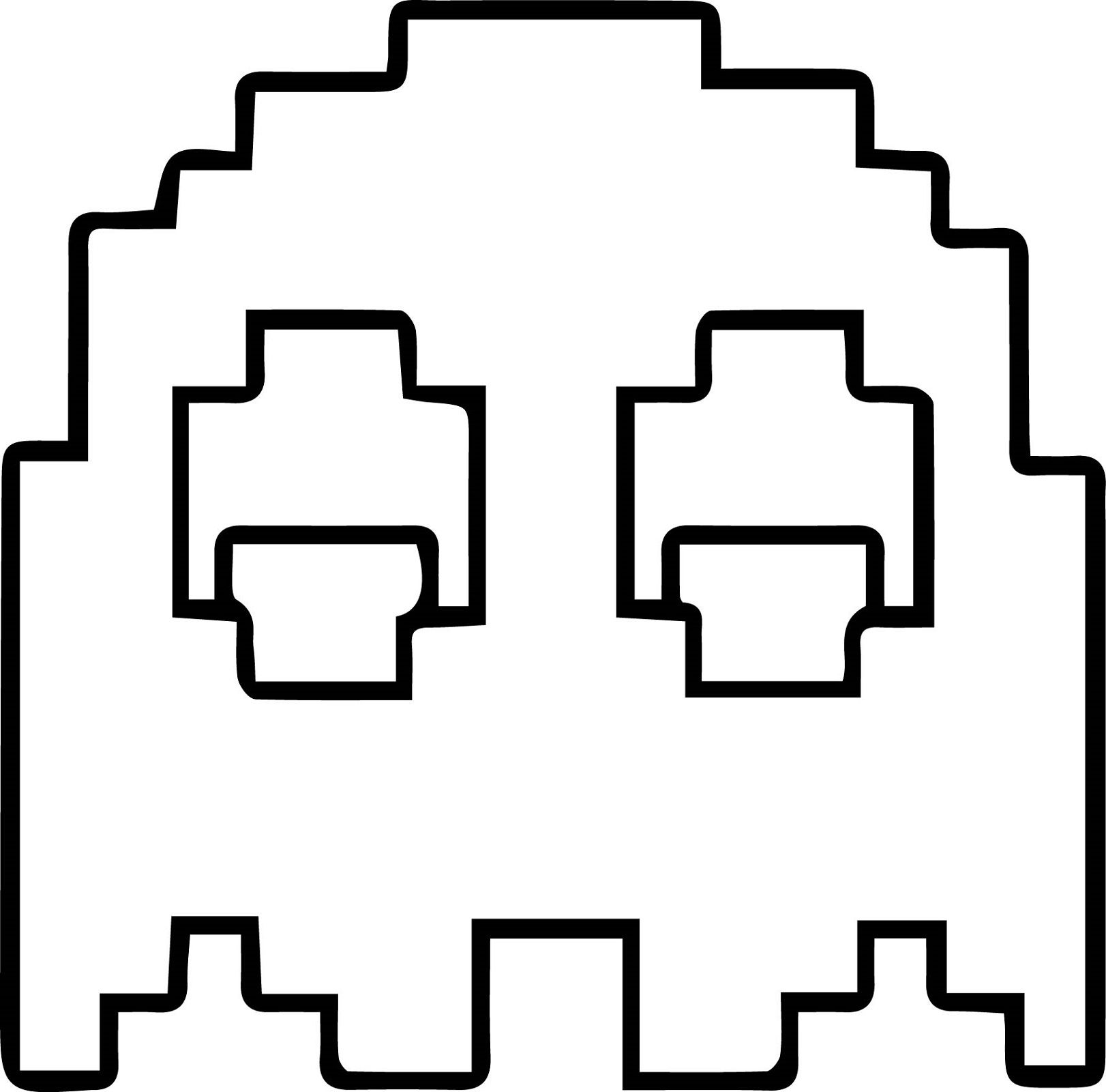 Pacman coloring pages ghostly pixelated educative printable coloring pages halloween coloring pages coloring pages to print