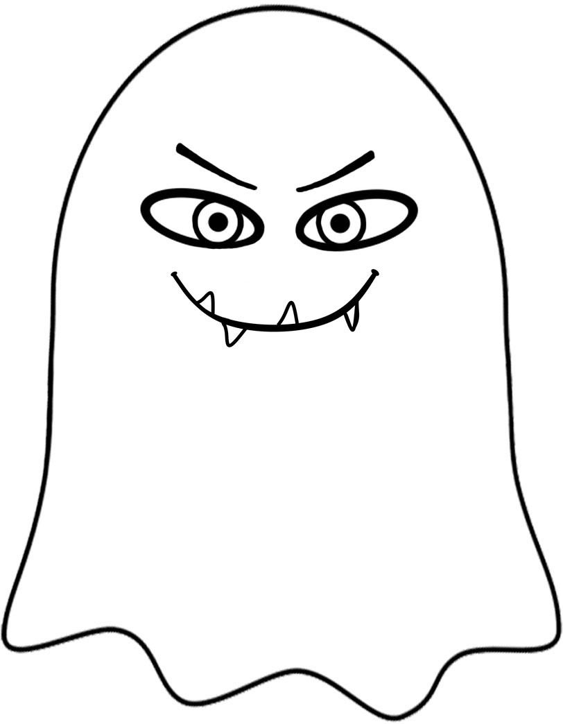 Mean ghost â halloween deration rooftop post printables