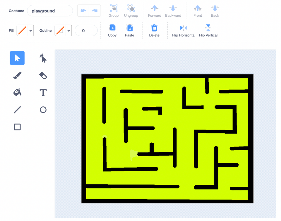 How to make pacman on scratch