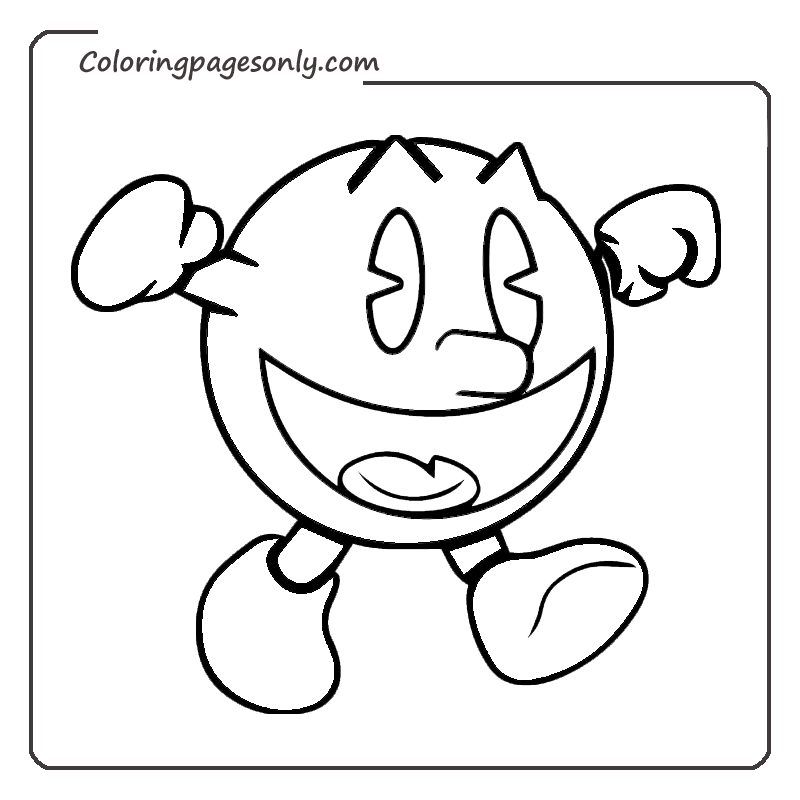 Pac man coloring pages