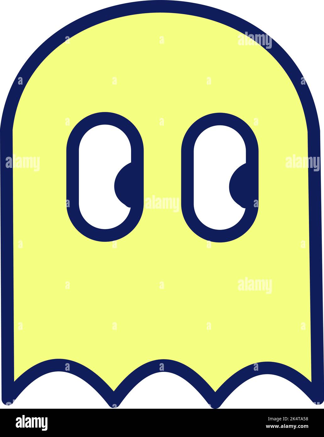 Pacman ghost illustration vector on a white background stock vector image art