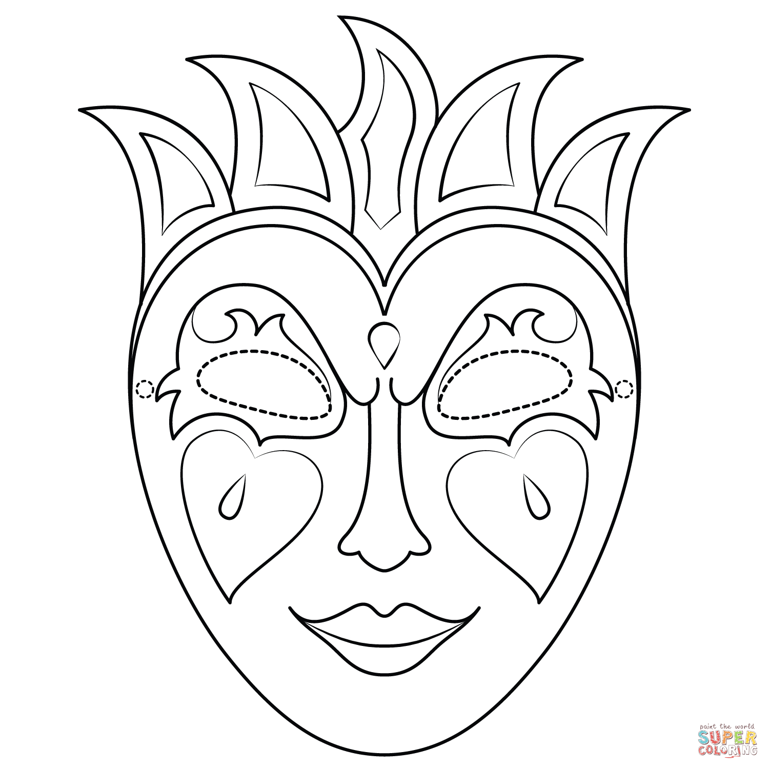 Mardi gras mask template printable