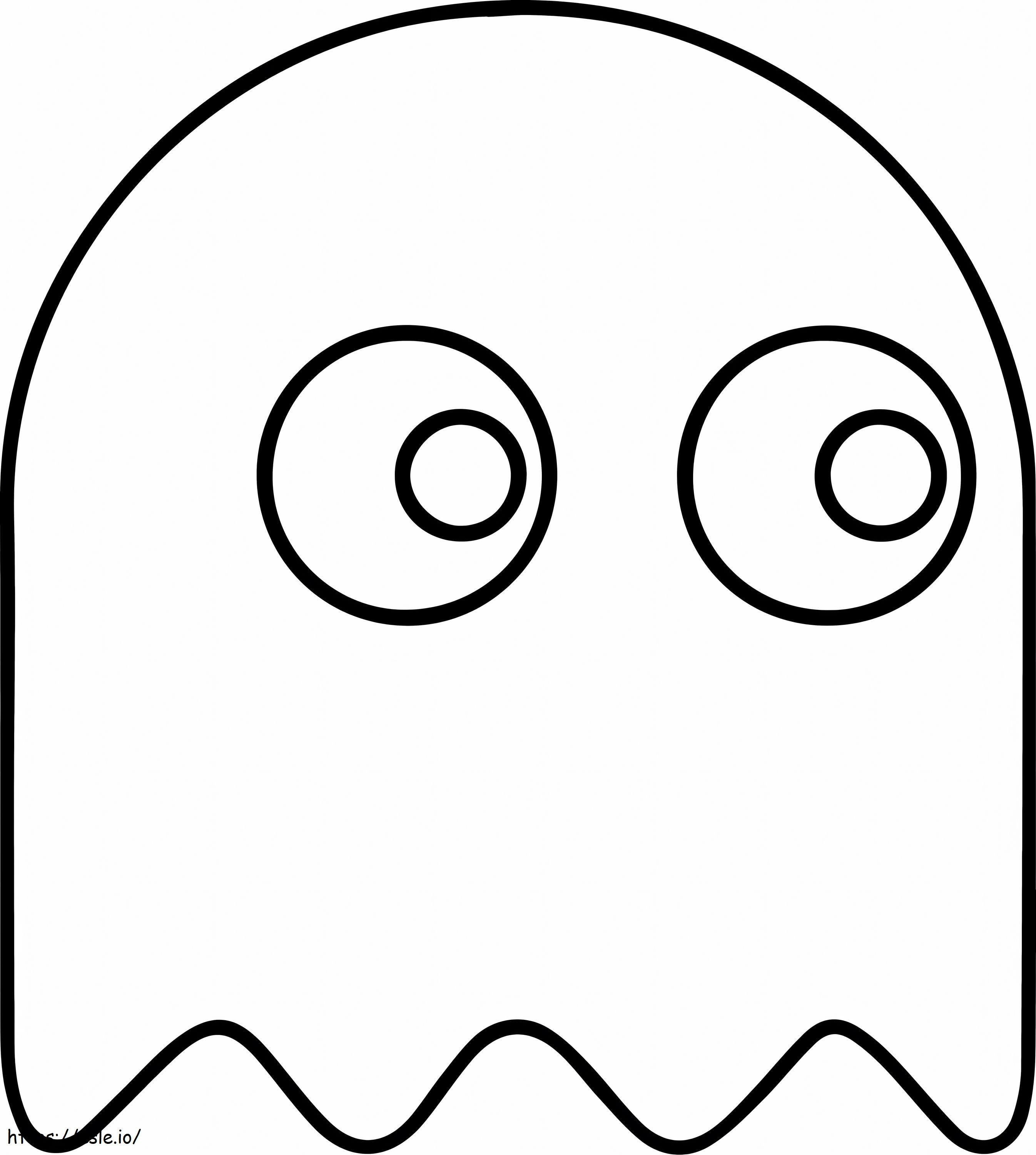 Ghost in pacman coloring page