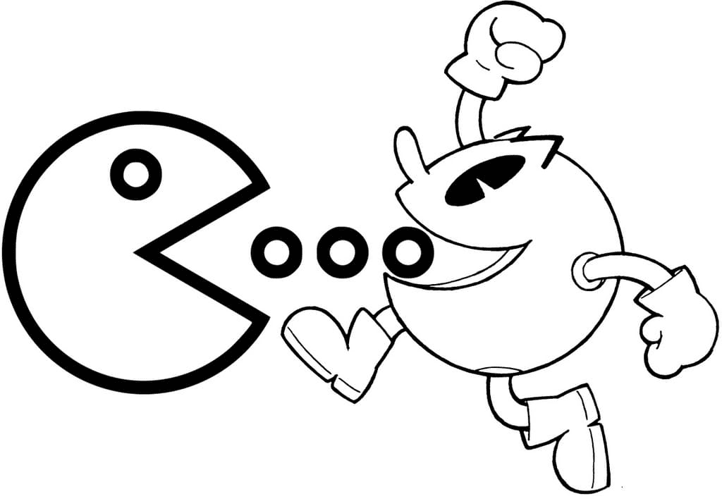 Pac man coloring pages