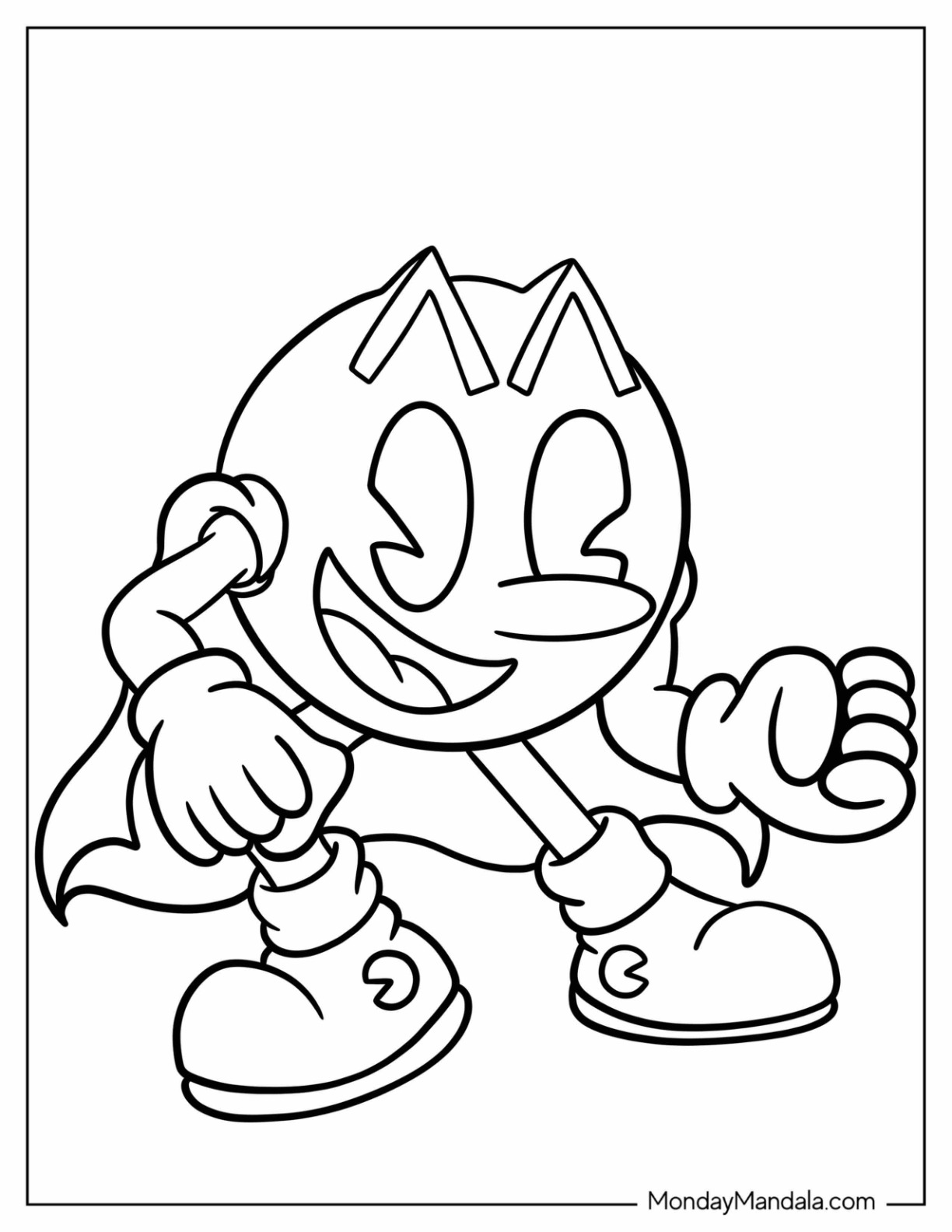 Pac man coloring pages free pdf printables