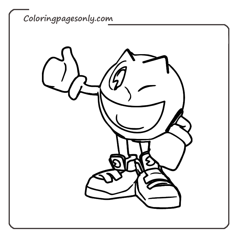 Pac man coloring pages