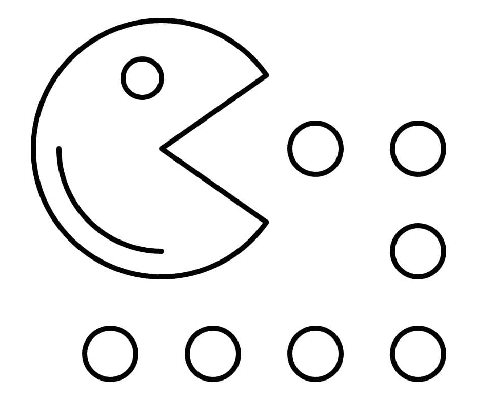 Pac man coloring pages