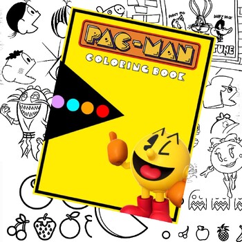 Pac man coloring pages pictures printable for kids by janatexcolor