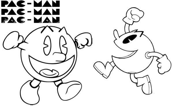 Pacman coloring pages printable pdf