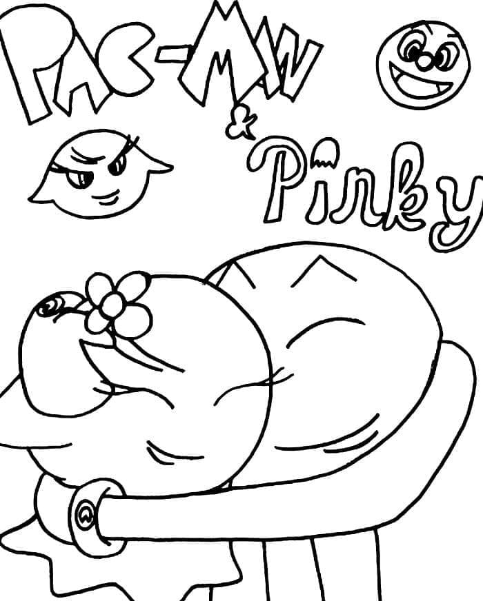 Free pac man coloring page