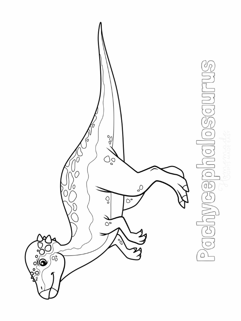 Dinosaur coloring pages pachycephalosaurus pdf