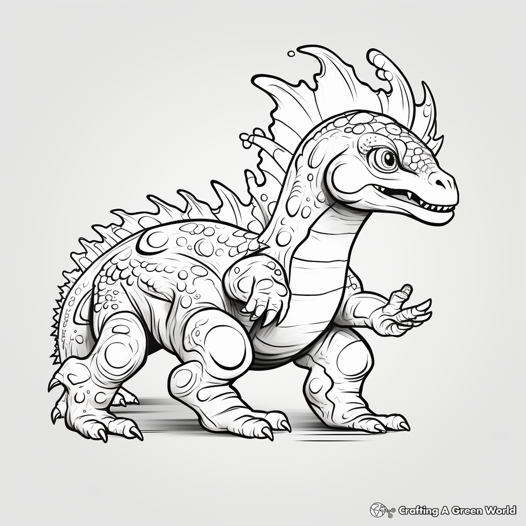 Pachycephalosaurus coloring pages