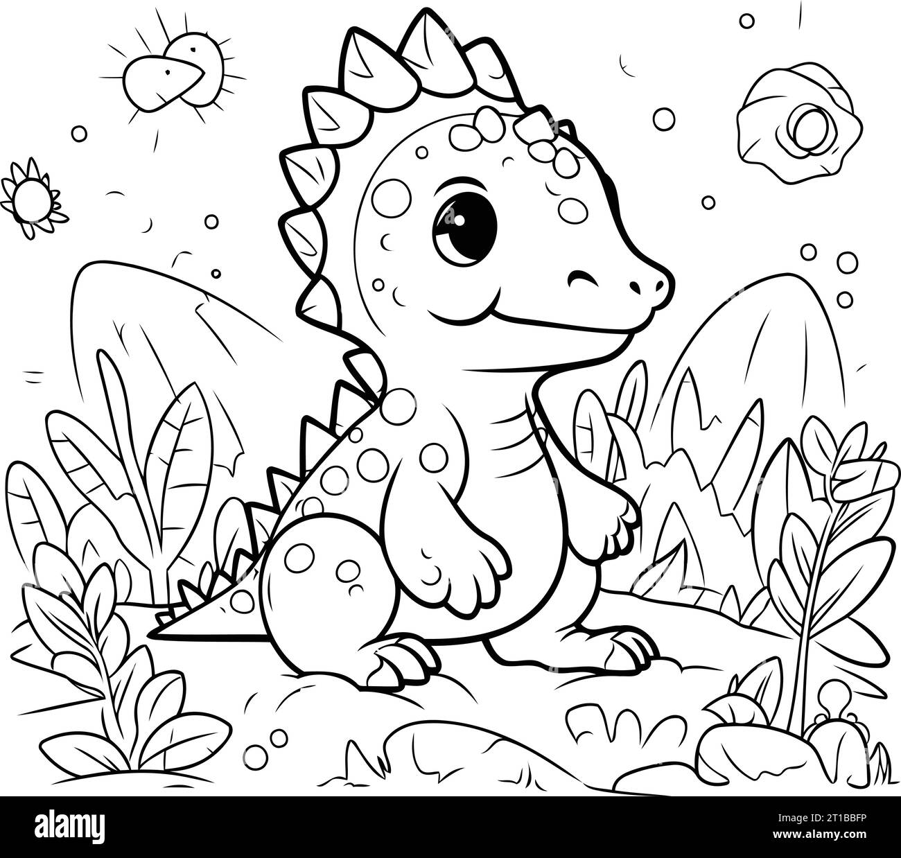 Dinosaur coloring pages cute hi