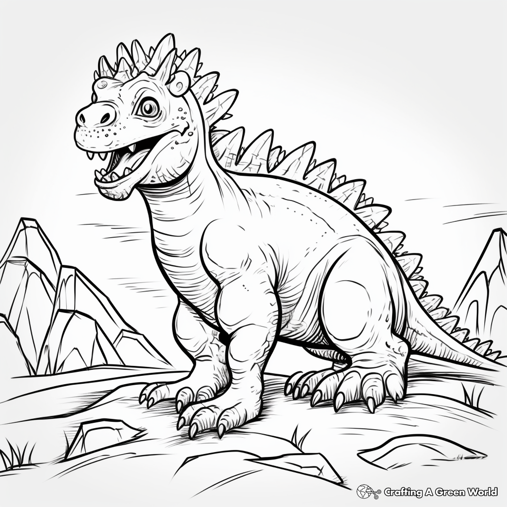 Pachycephalosaurus coloring pages