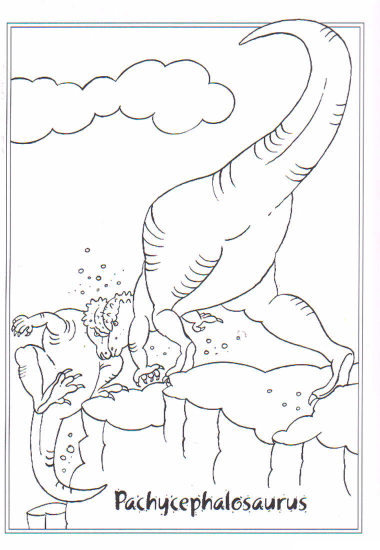 Pachycephalosaurus coloring page