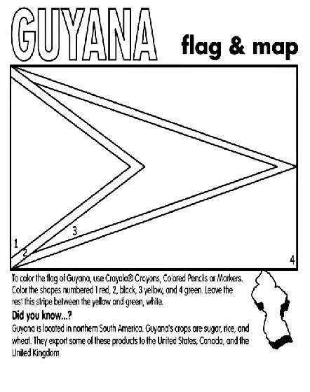 Guyana on crayola guyana coloring pages color