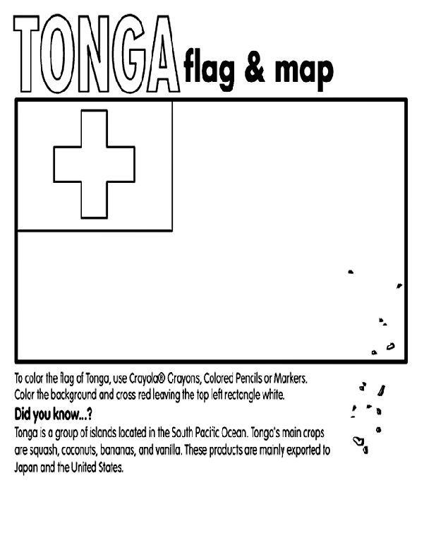 Tonga on crayola flag coloring pages coloring pages japan flag