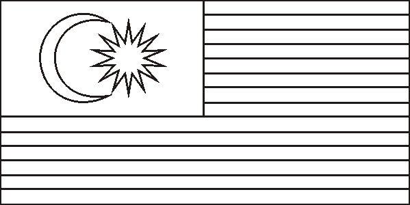 Colouring book of flags asia