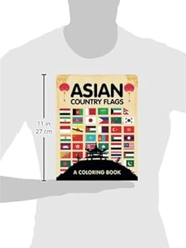 Asian country flags a coloring book kids marshall books