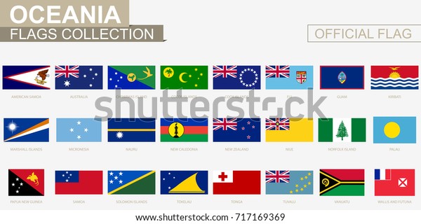 National flag ocenian countries official vector stock vector royalty free