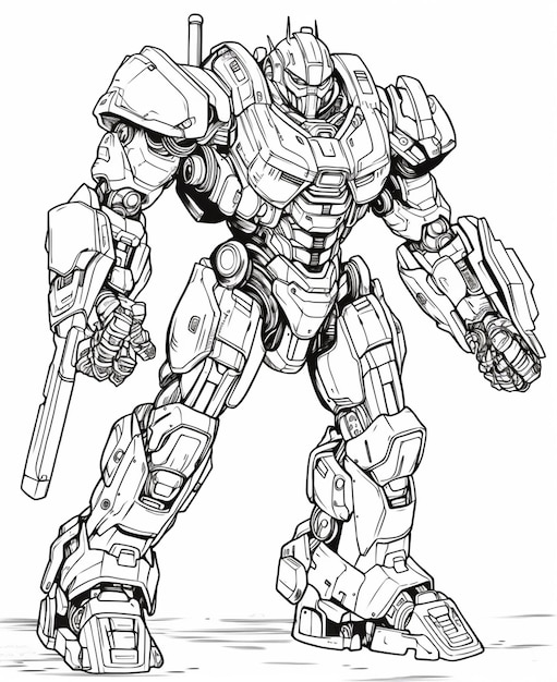 Page robotics coloring page images