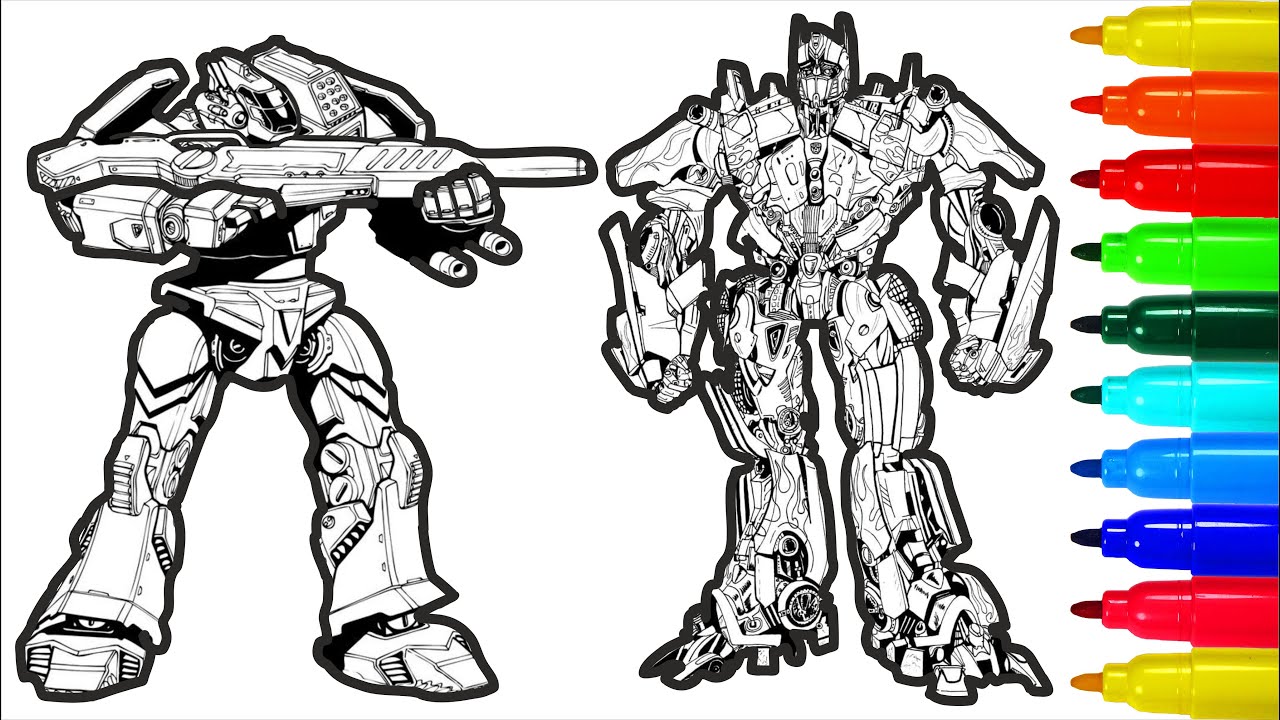 Transformers meeting coloring pages
