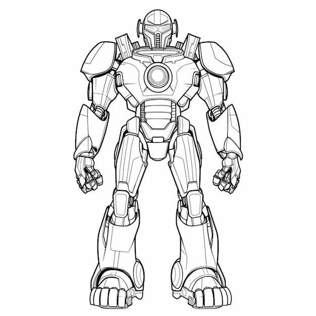 Page robot drawing coloring page pictures