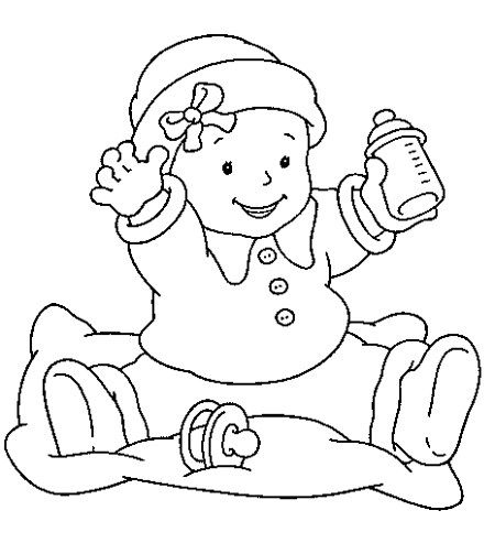 Baby with bottle and pacifier baby coloring pages coloring pages coloring pages for girls