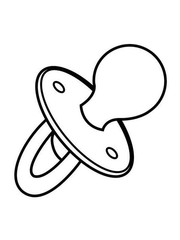 Pacifier coloring page