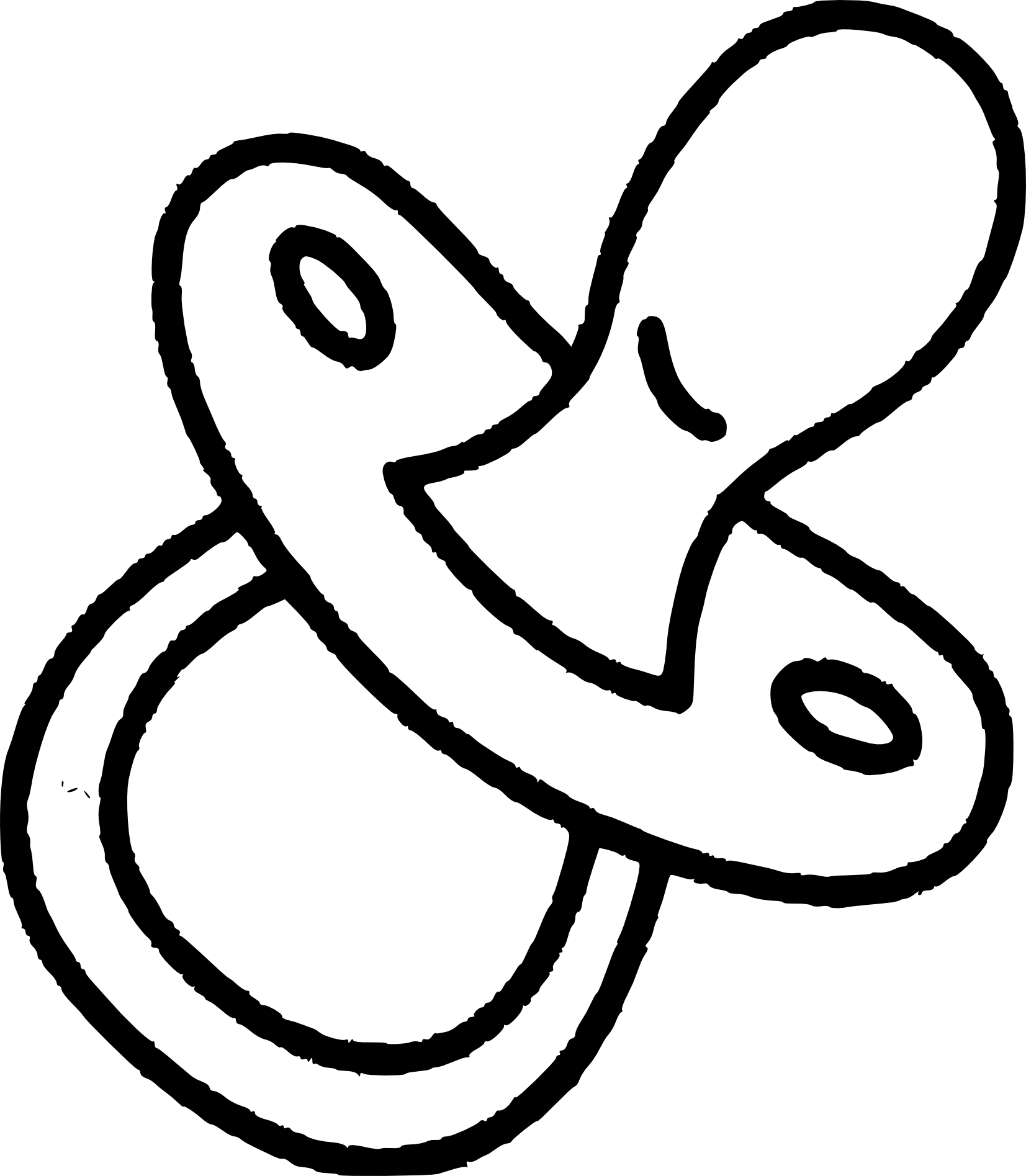 Babys pacifier coloring page